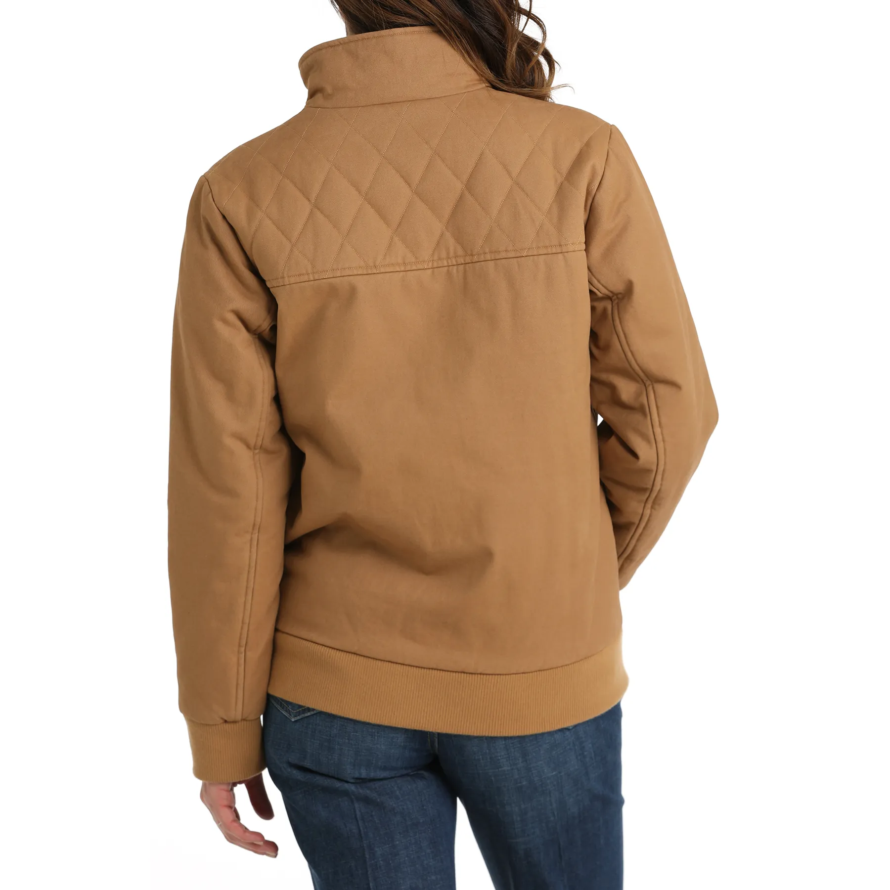 Cinch Ladies Barn Bomber Brown Canvas Jacket MAJ9901001