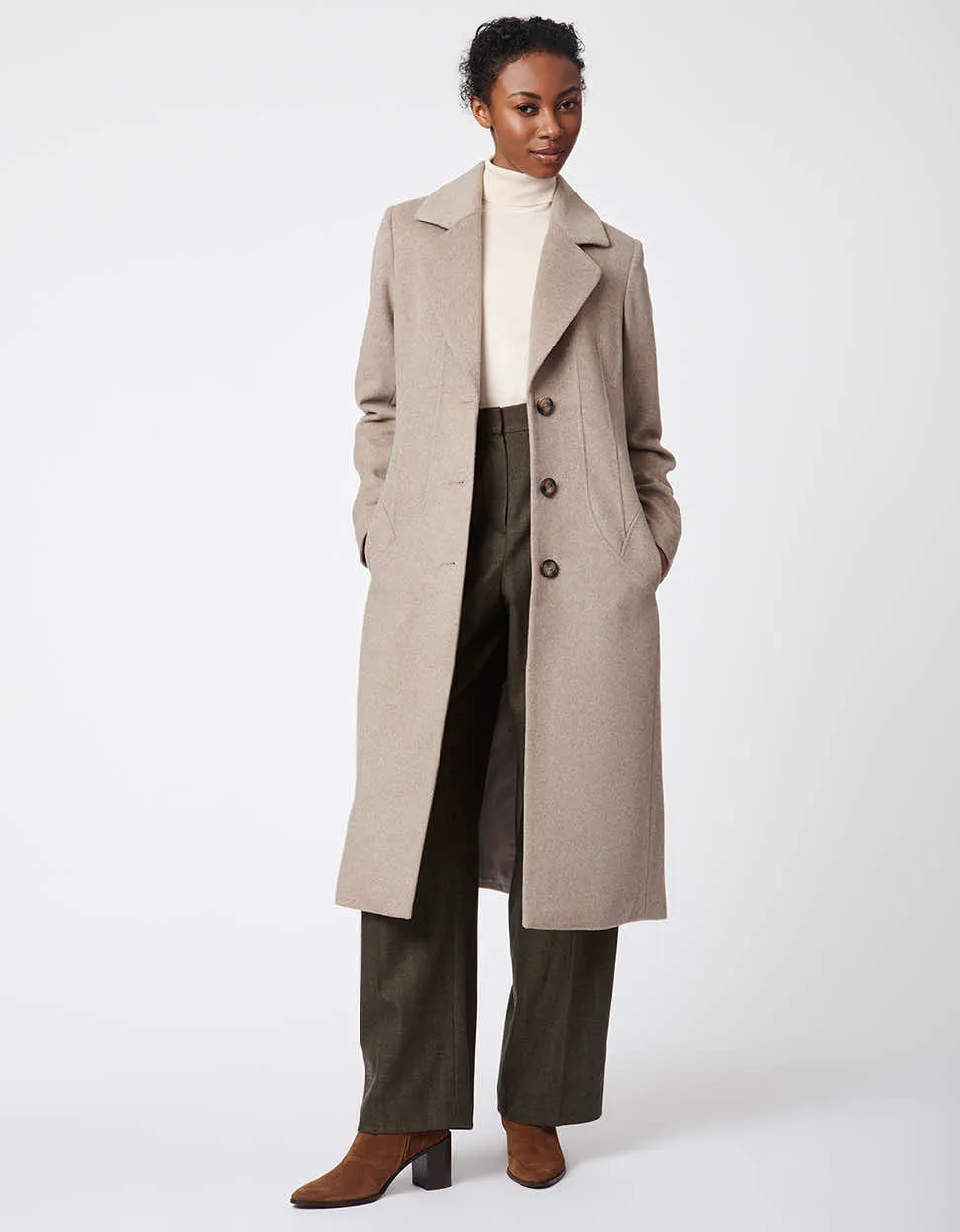 City Chic Long Wool Coat for Women