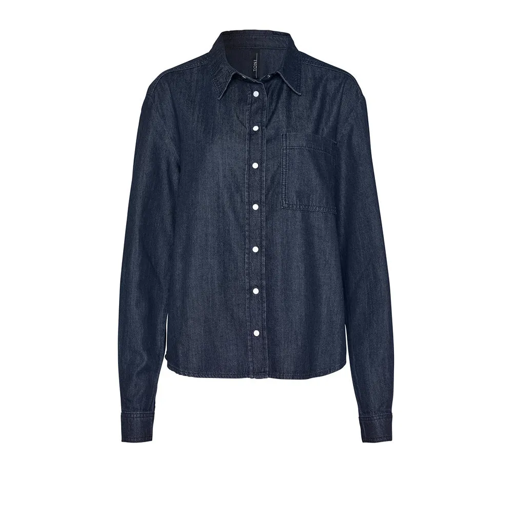 Clyde Dark Blue Casual Denim Shirt