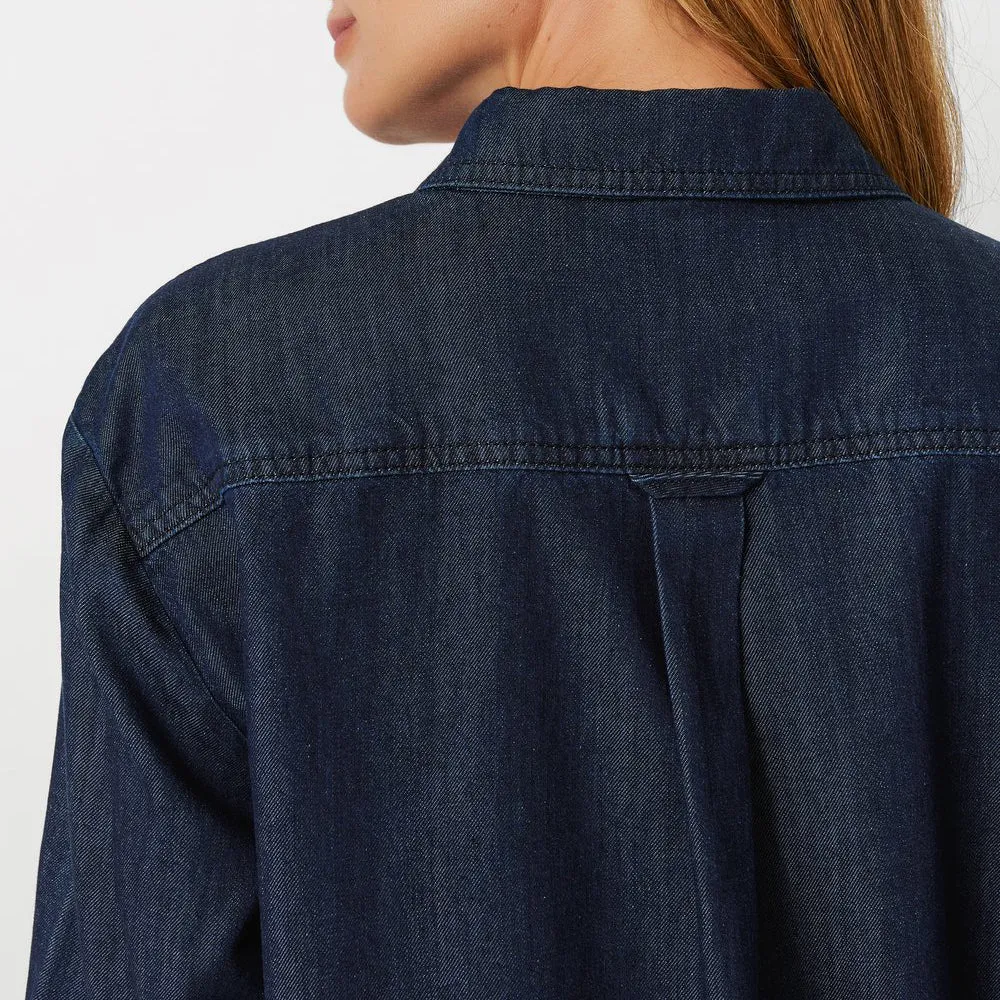 Clyde Dark Blue Casual Denim Shirt