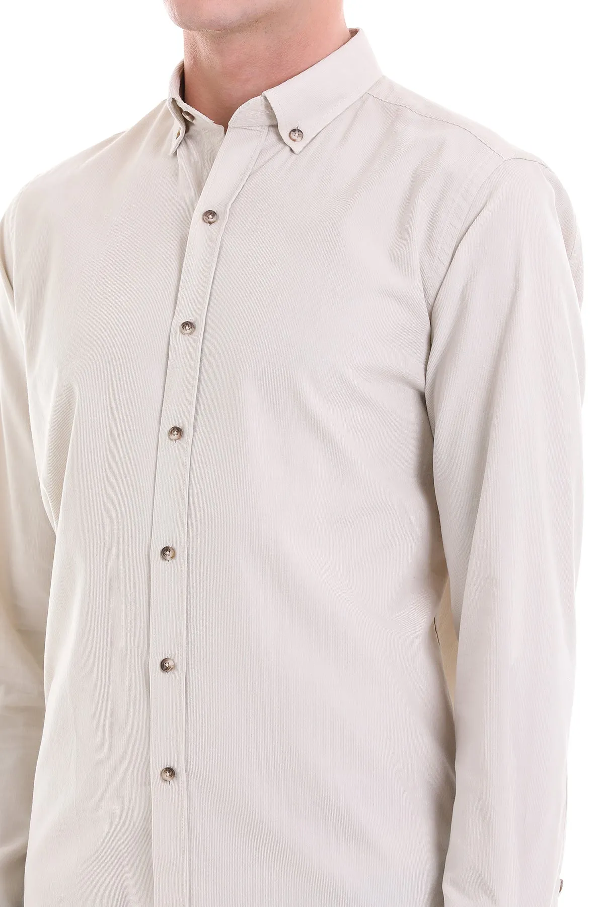 Comfort Fit Long Sleeve Cotton Stone Casual Shirt