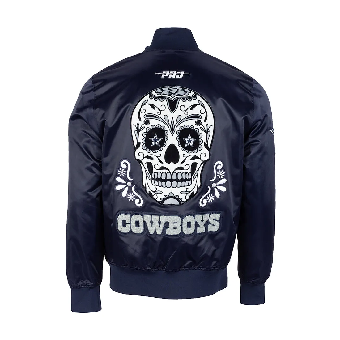 Cowboys Sugar Skull Satin Jacket -Mens