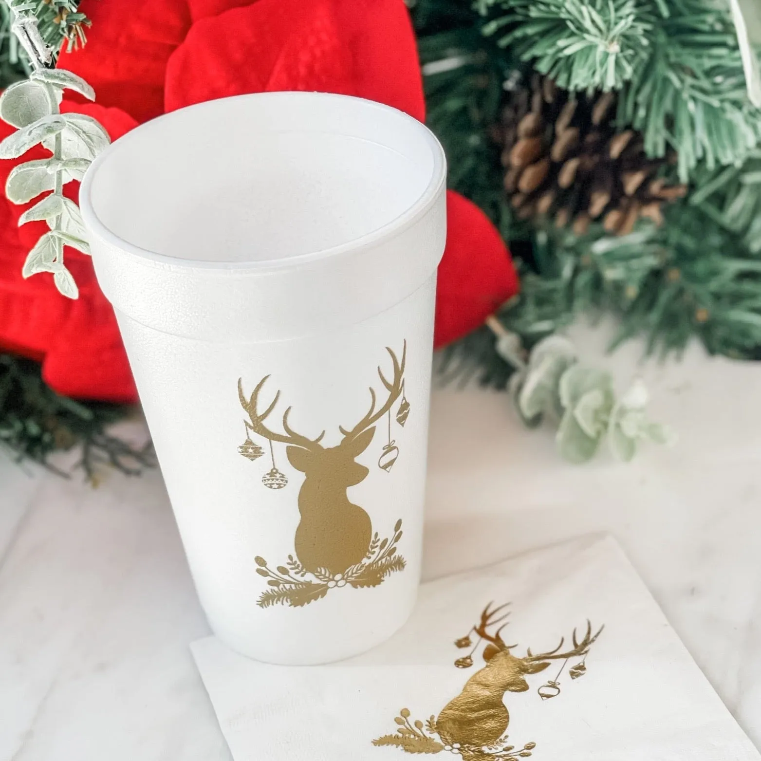 Custom Christmas Foam Cups