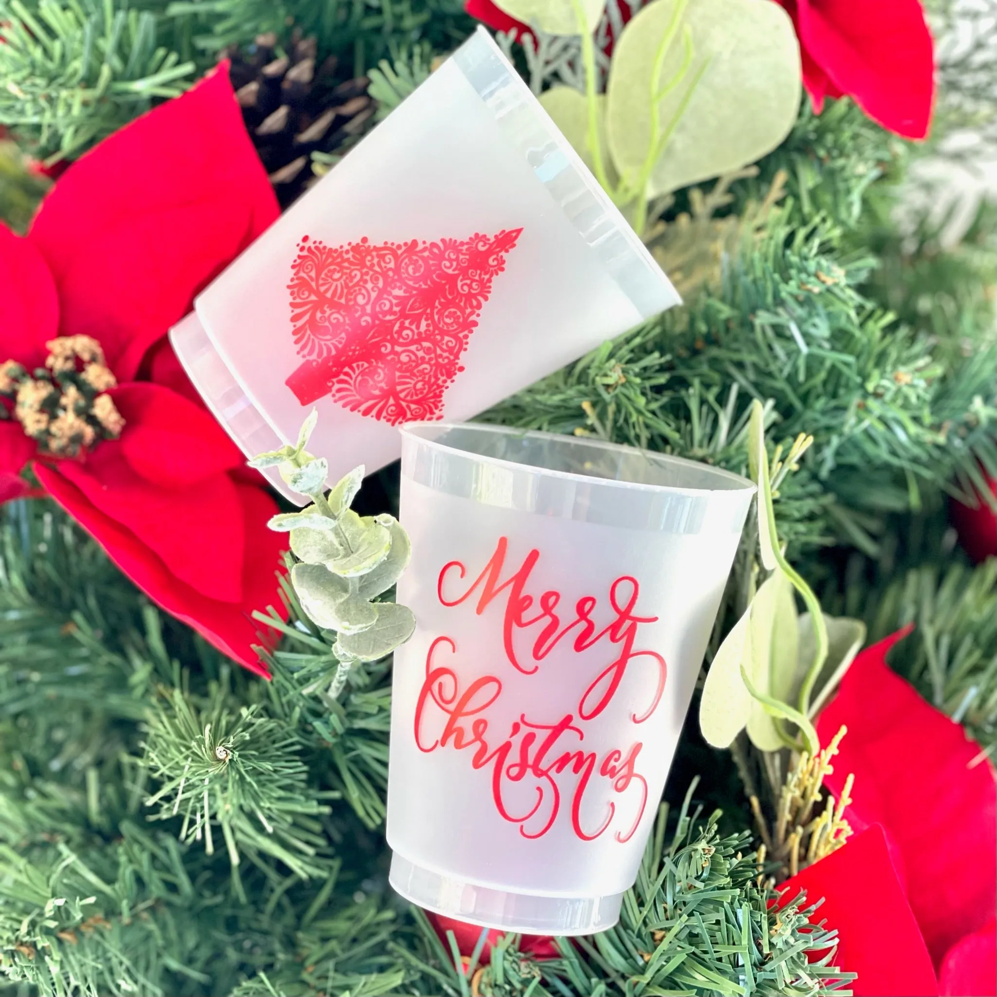 Custom Christmas Party Shatterproof Cups