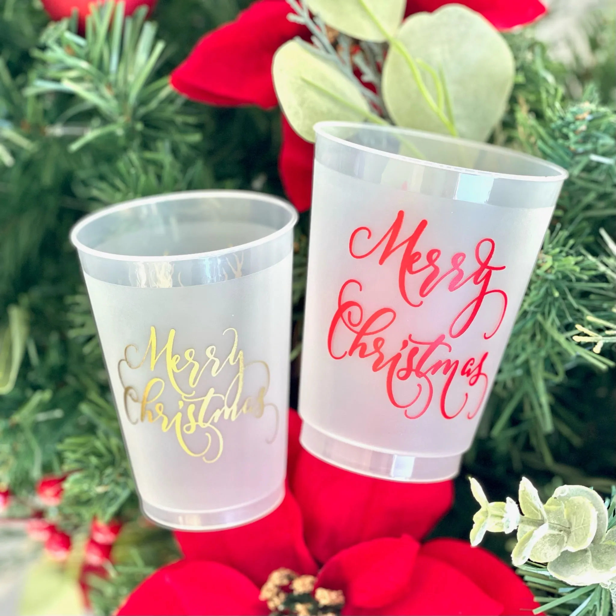 Custom Christmas Party Shatterproof Cups