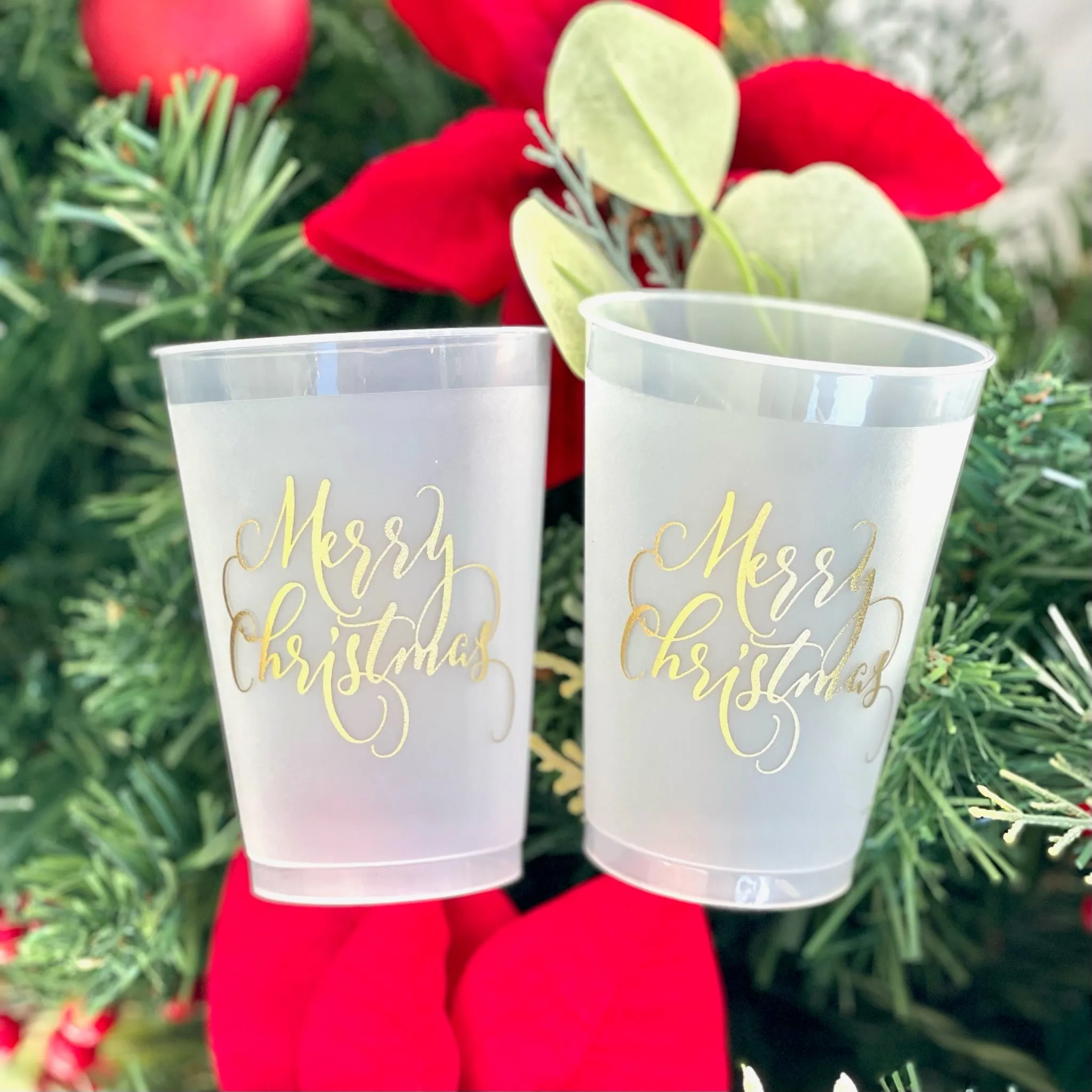 Custom Christmas Party Shatterproof Cups