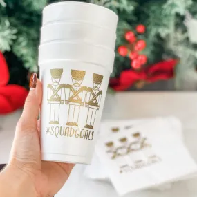 Custom Nutcracker Holiday Foam Cups