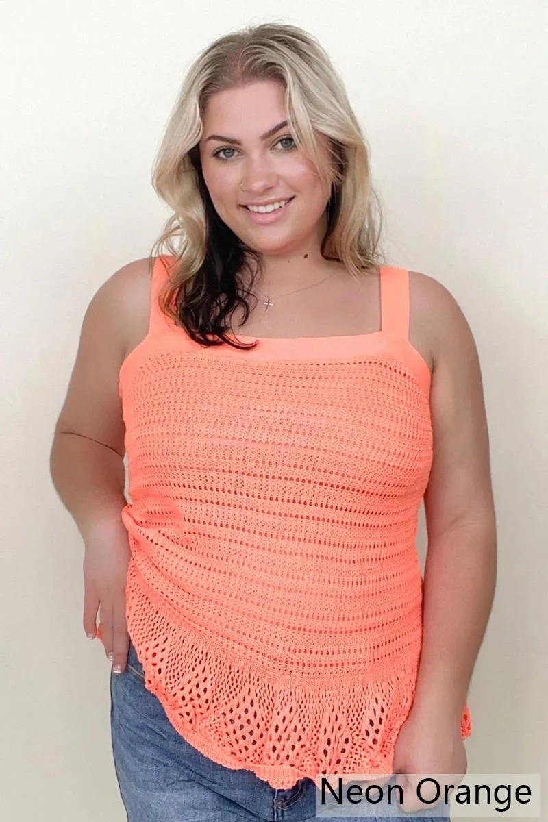 Davi & Dani Knit Peplum Tank Top