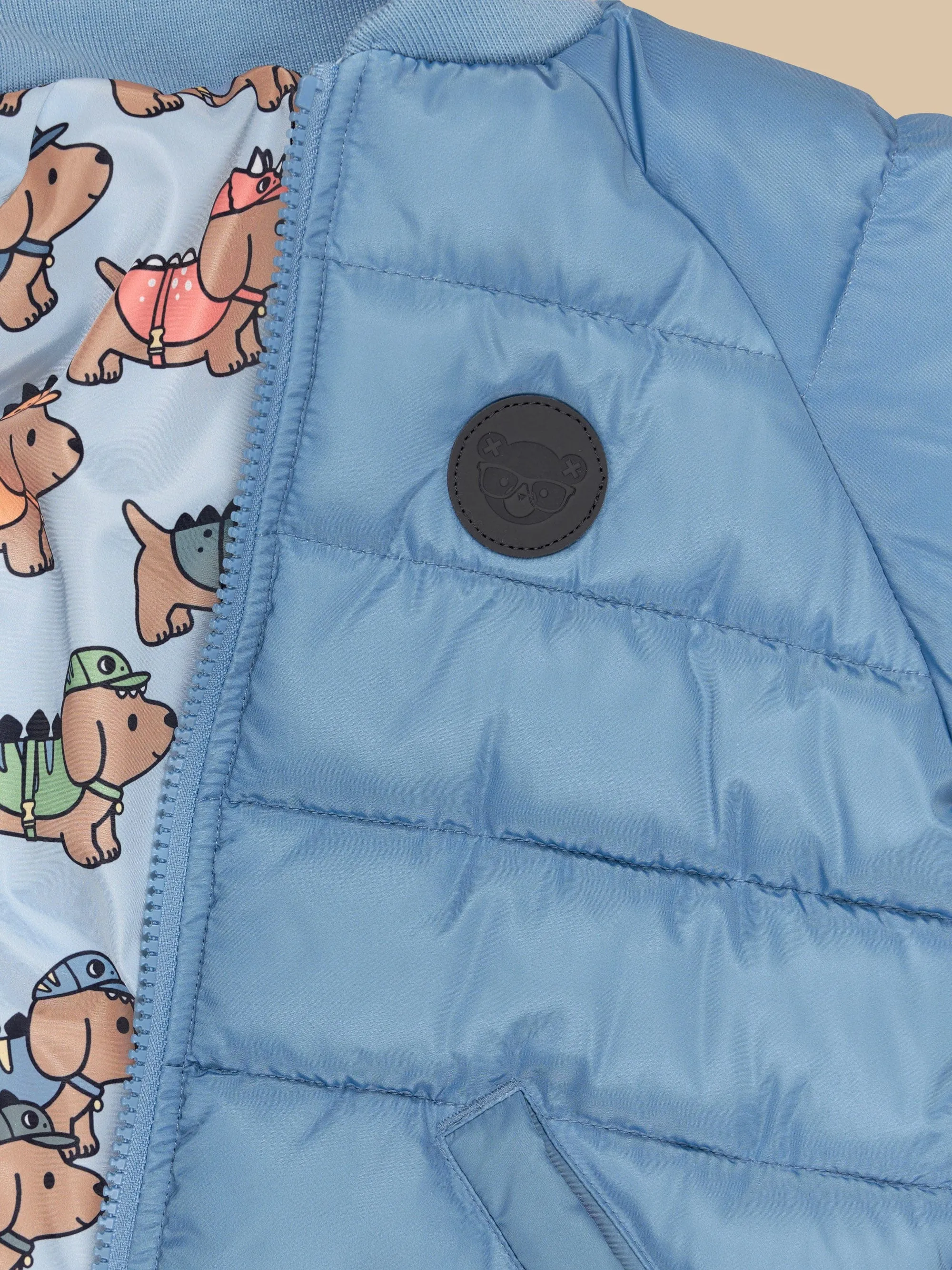 Dino dog reversible boys bomber