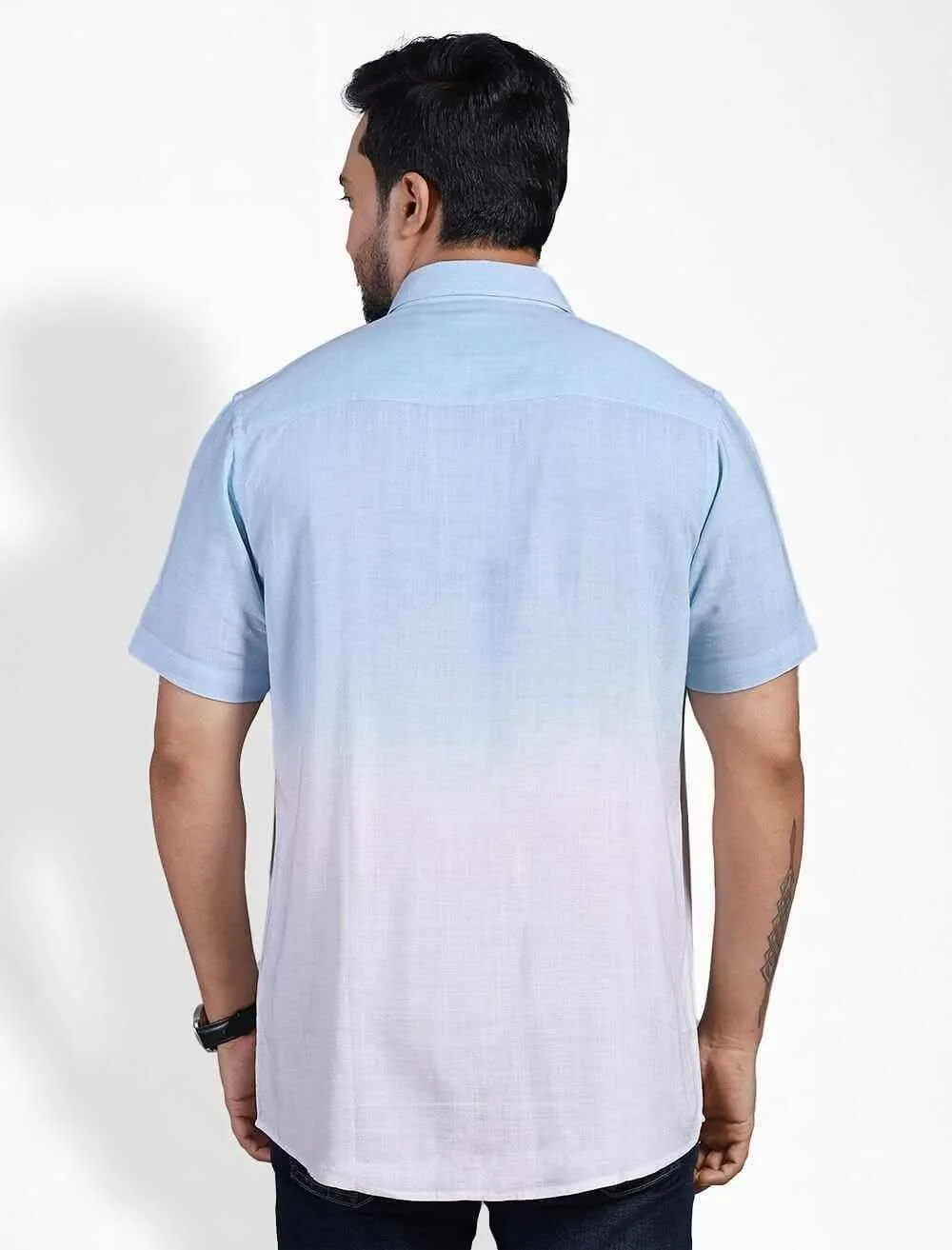 Dip Dye Men's Short Sleeve Shirt