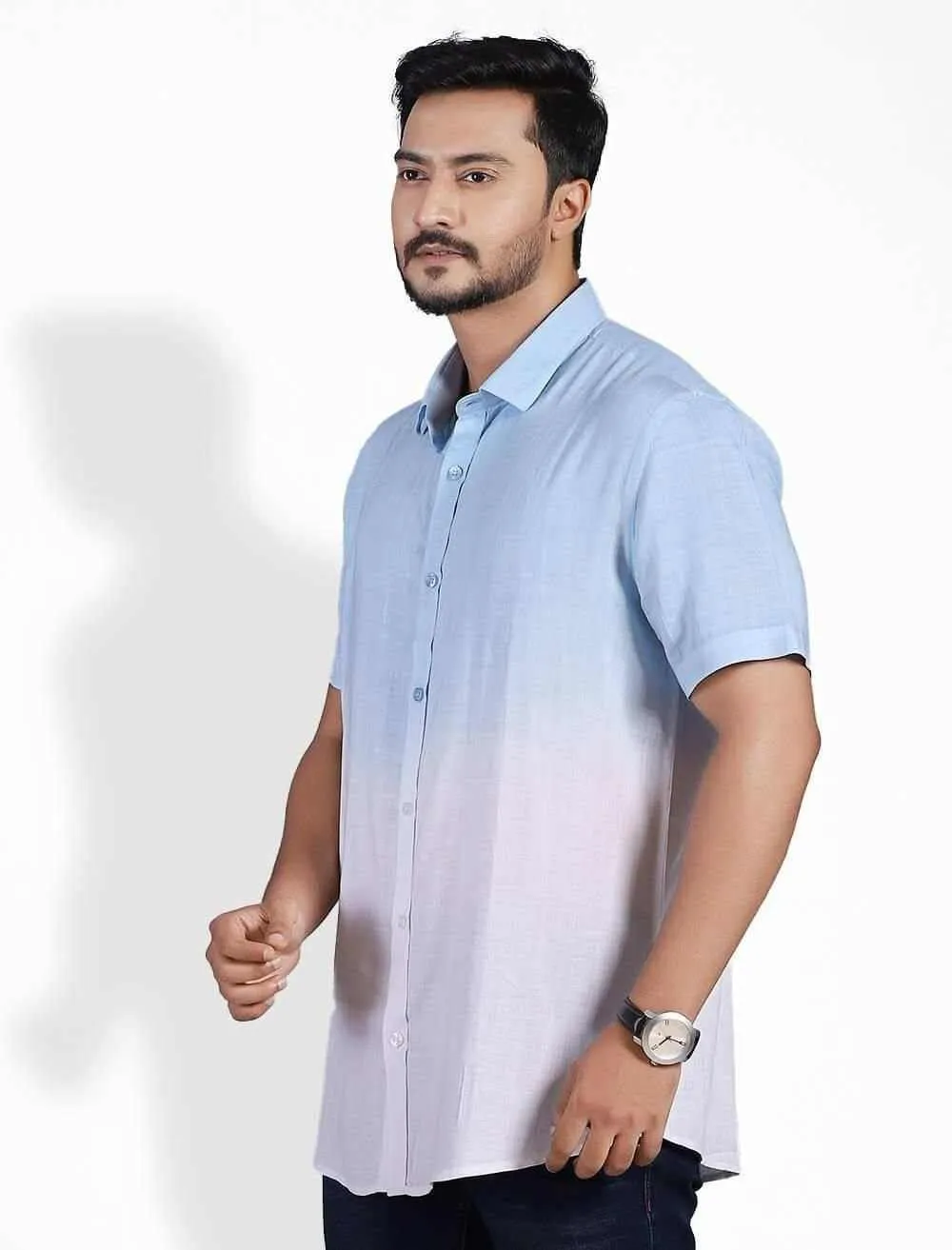 Dip Dye Men's Short Sleeve Shirt