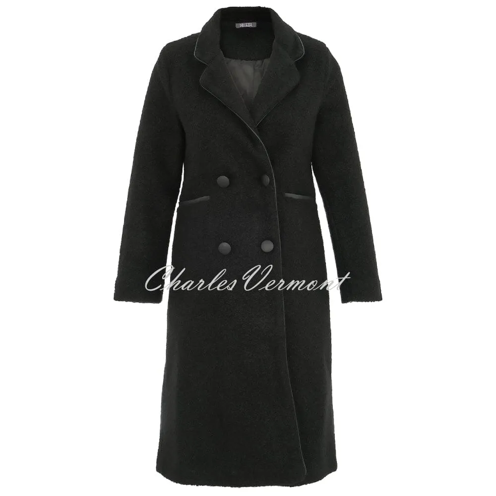 Dolcezza 'The Feel Of Cashmere' Double Breasted Coat - Style 74891 (Black)