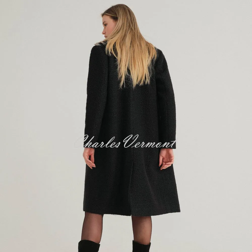 Dolcezza 'The Feel Of Cashmere' Double Breasted Coat - Style 74891 (Black)