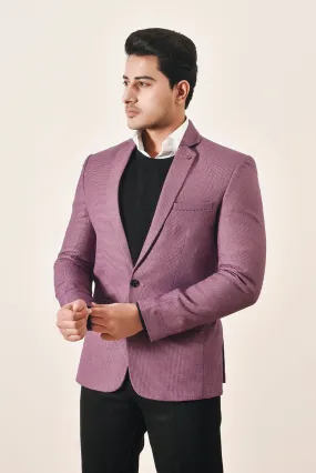 Dotted Pattern Light Purple Blazer