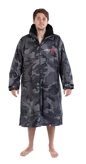 Dryrobe Long Sleeve Changing Robe - Black Camo/ Black