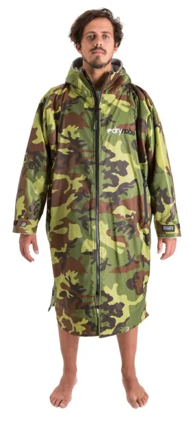 Dryrobe Long Sleeve Changing Robe - Green Camo/ Grey