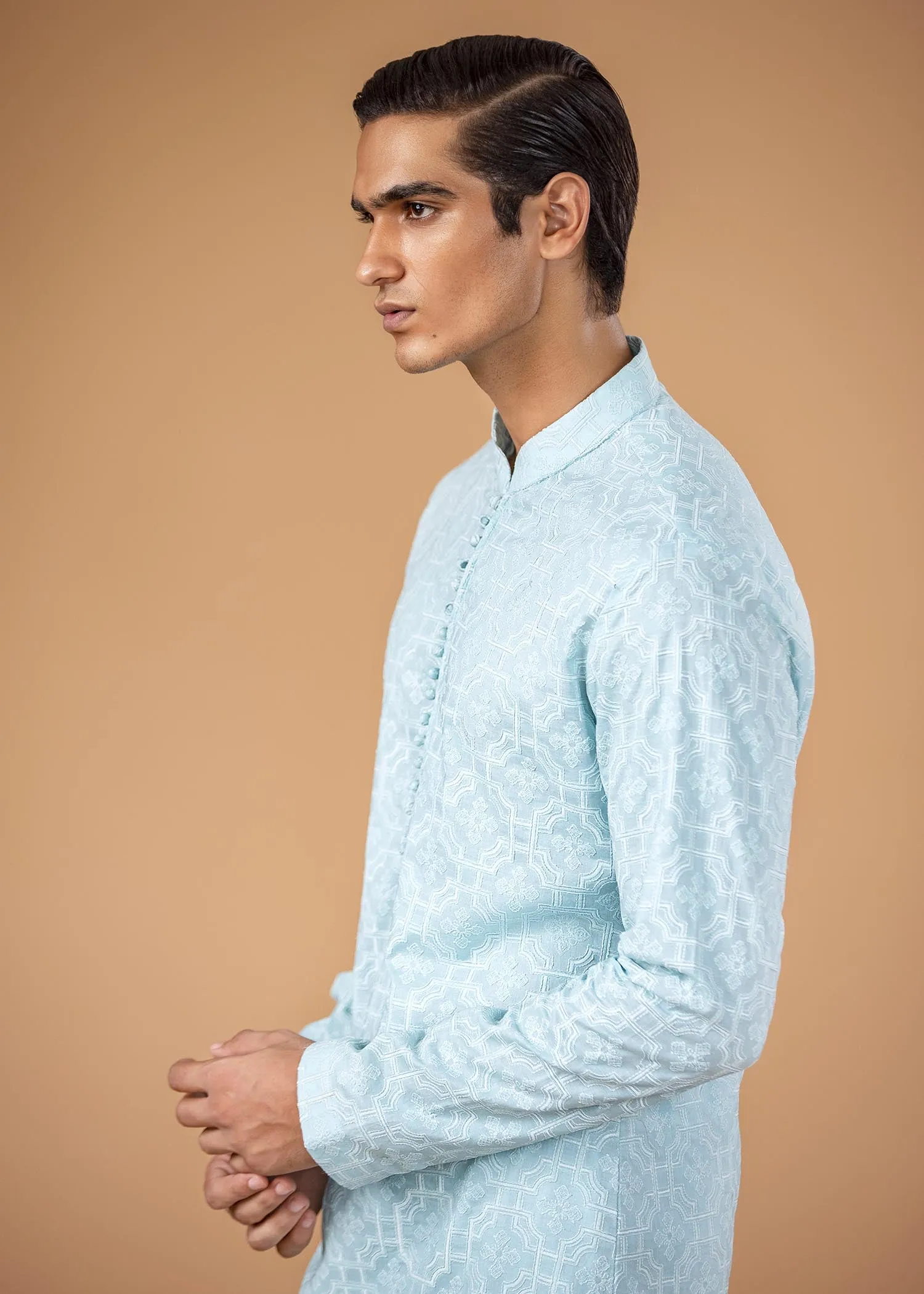 Embroidered Kurta - Damask