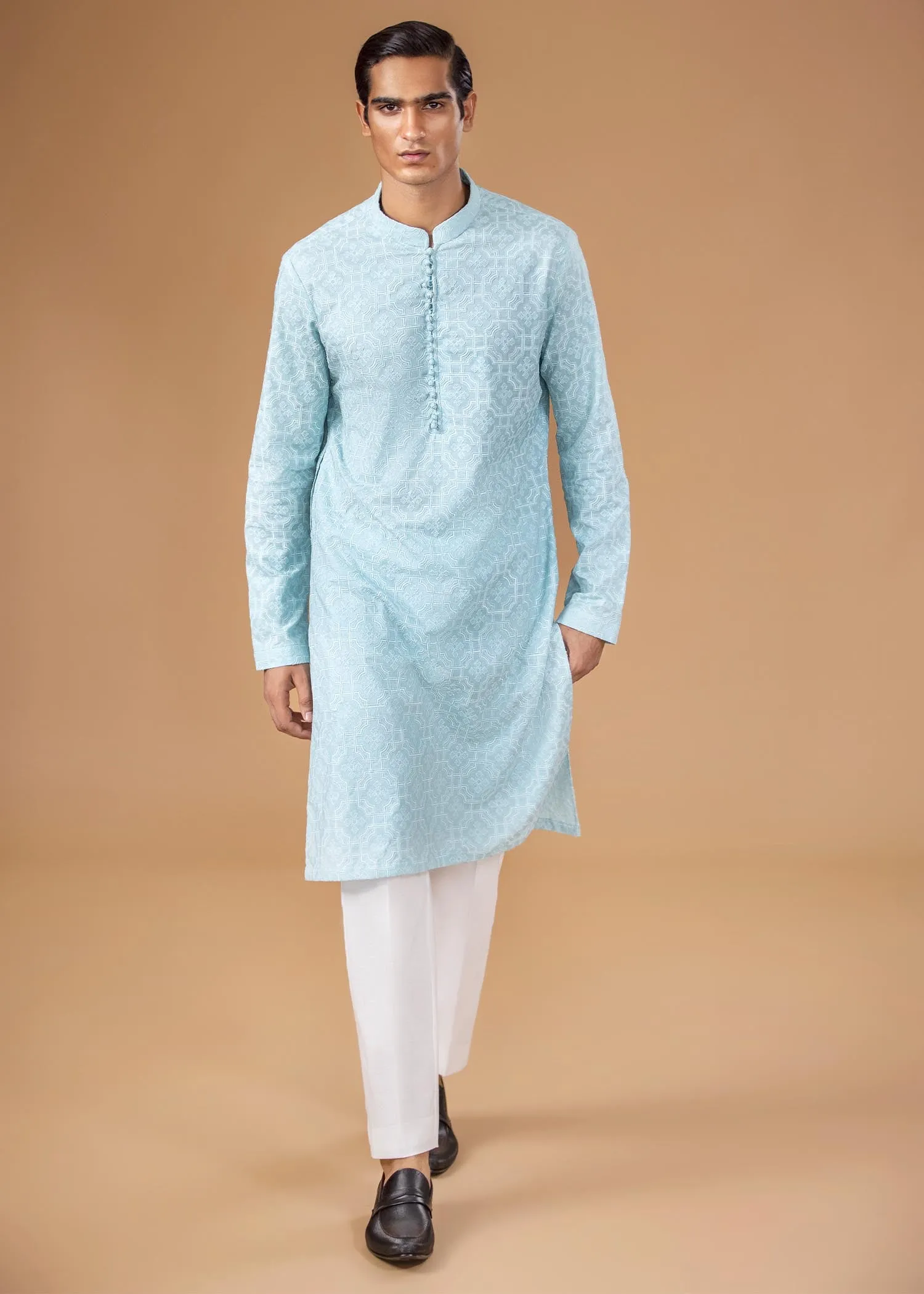 Embroidered Kurta - Damask