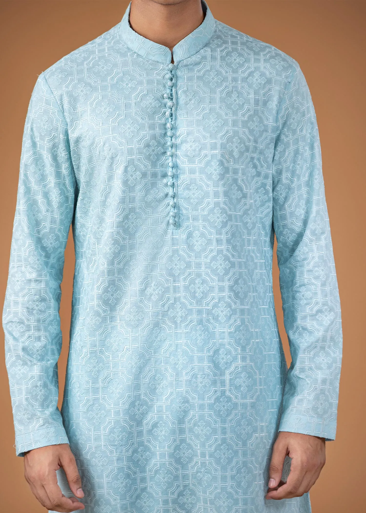 Embroidered Kurta - Damask