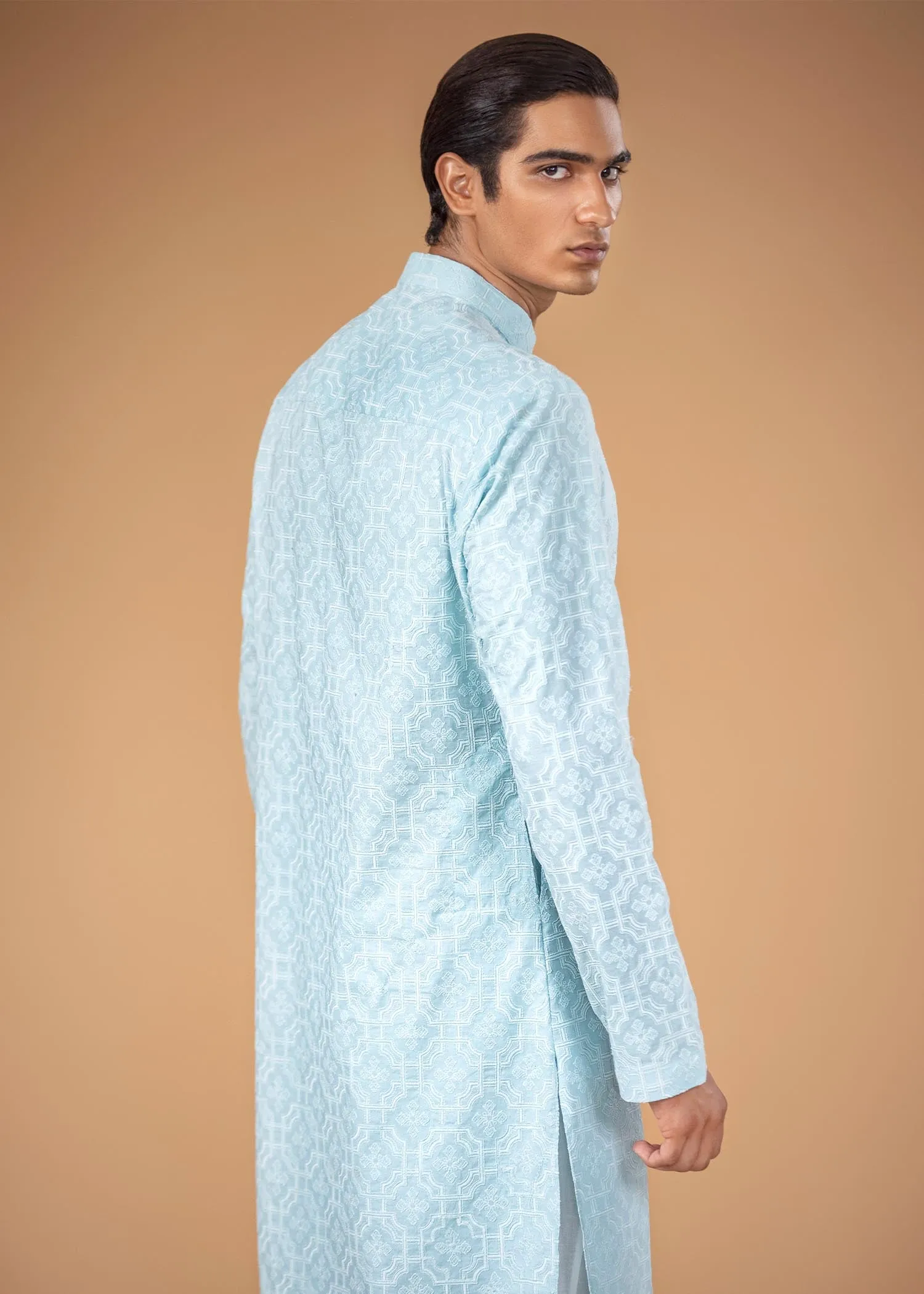 Embroidered Kurta - Damask