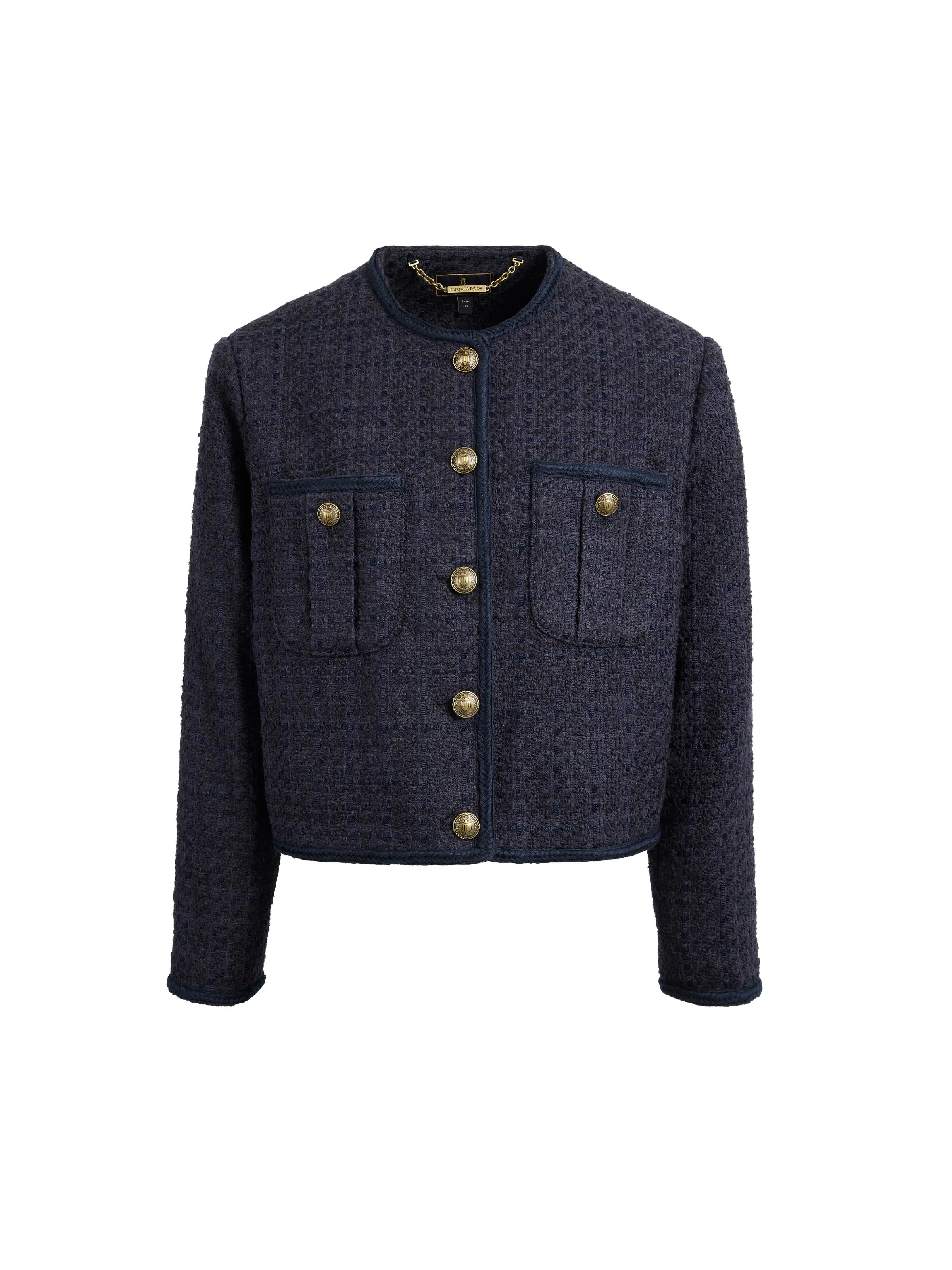 Esme Boucle Jacket - Navy