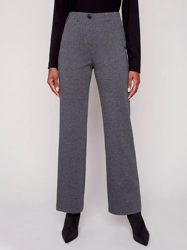 Flare Leg Knit Pant in Charcoal by Charlie B