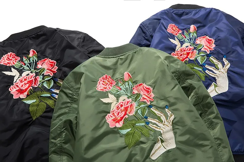 Floral New Retro Bomber Jacket Men