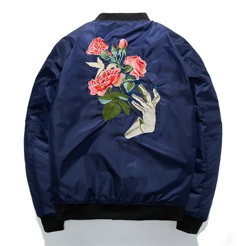 Floral New Retro Bomber Jacket Men