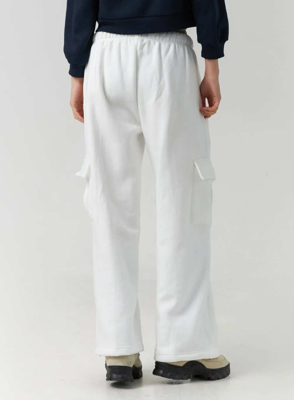 Flowy Drawstring Plush Wide Pants ID305