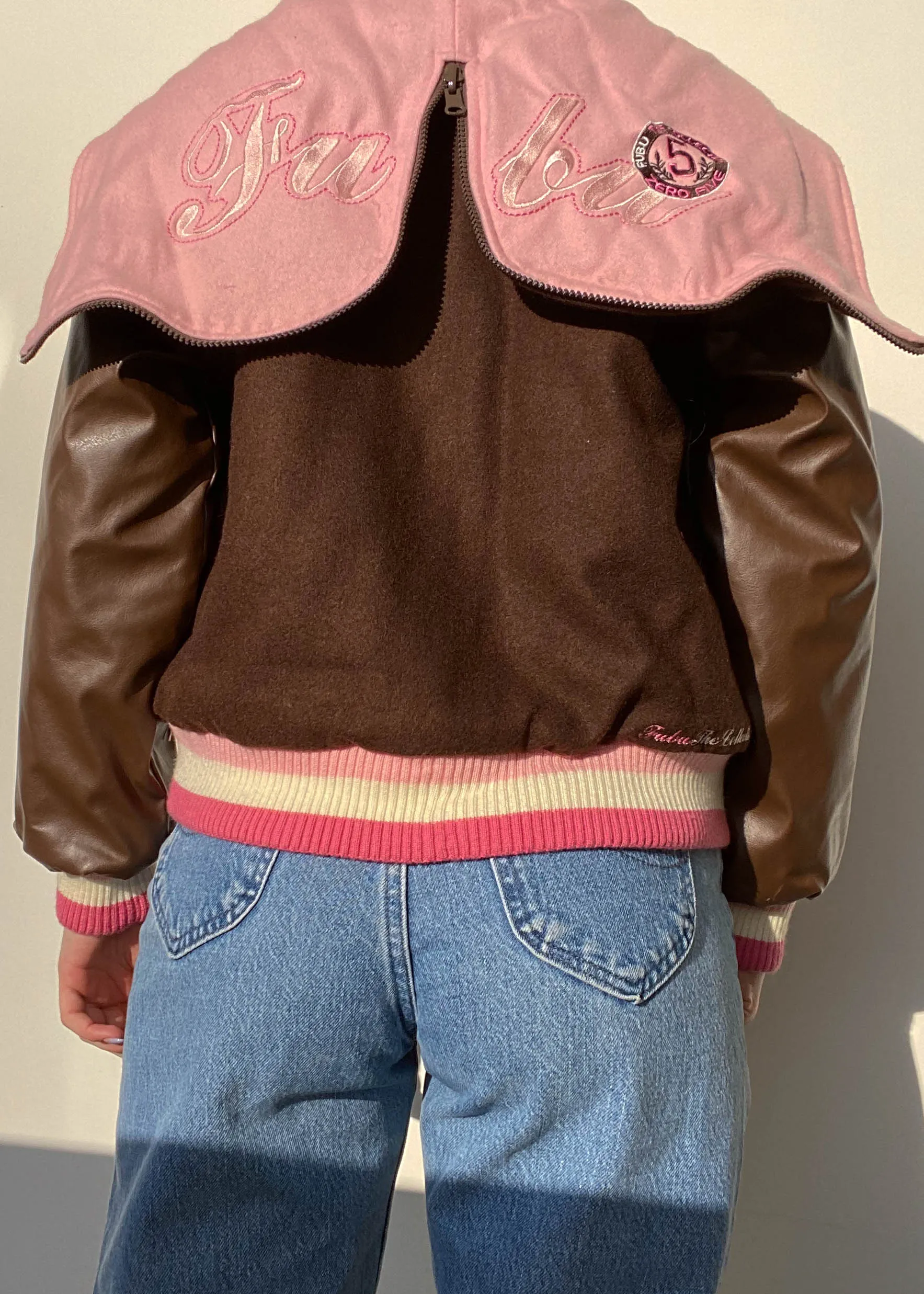 Fubu Y2k Pink & Brown Bomber (S)