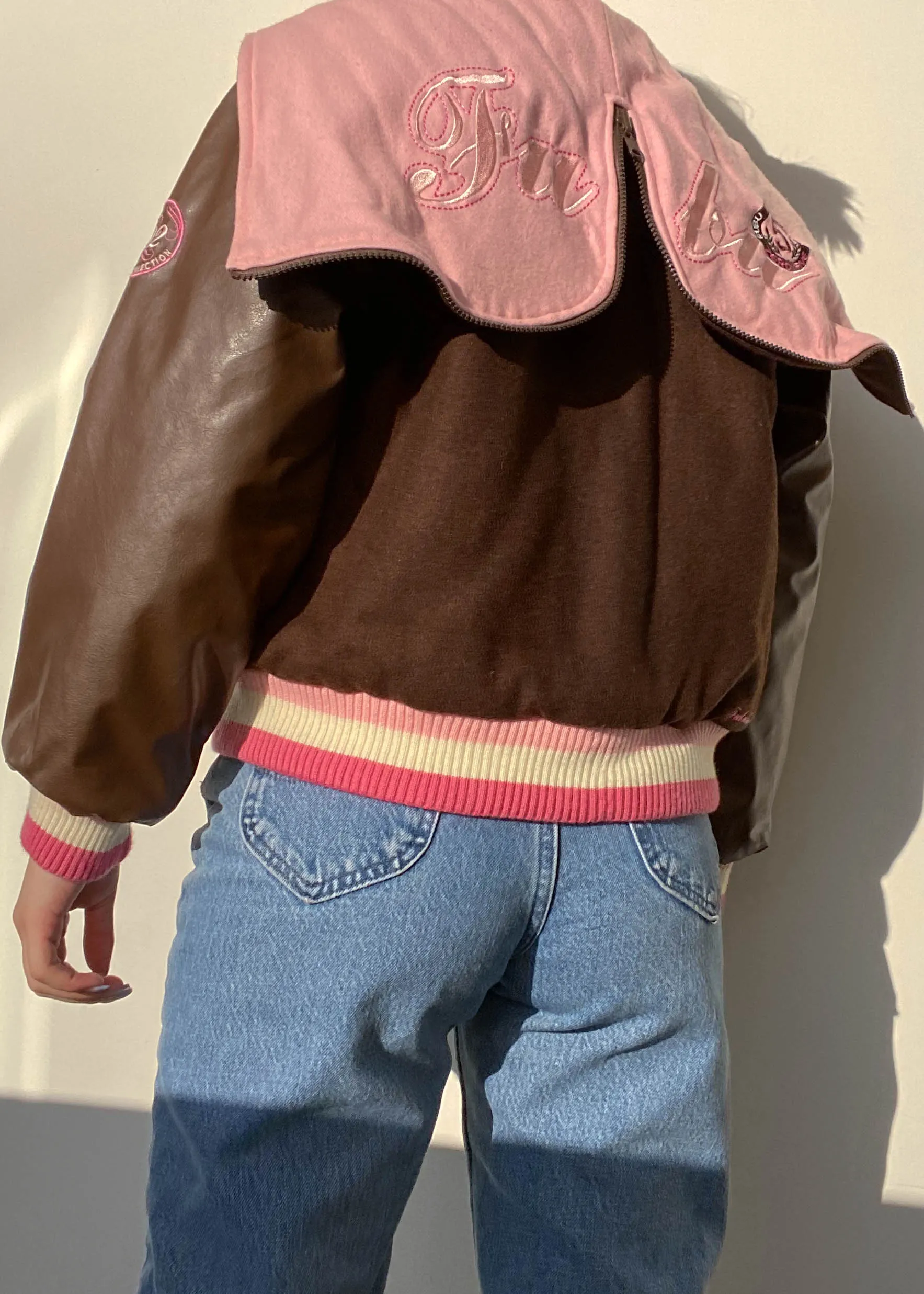 Fubu Y2k Pink & Brown Bomber (S)