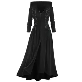 Funki Buys | Dresses | Women's Long Hooded Gothic Dress