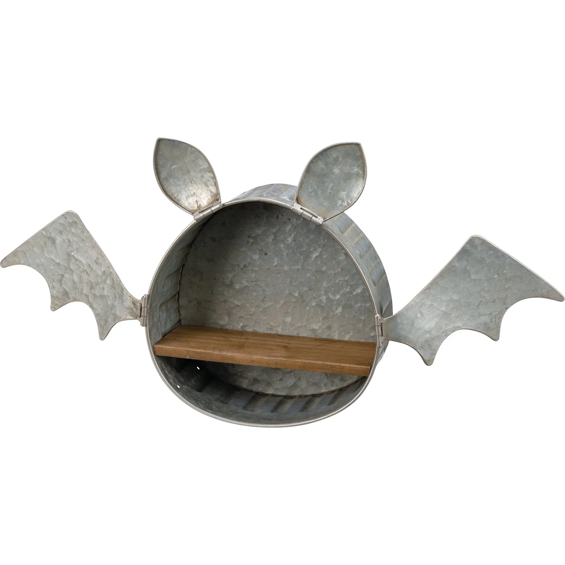 Galvanized Metal Flying Bat Shelf