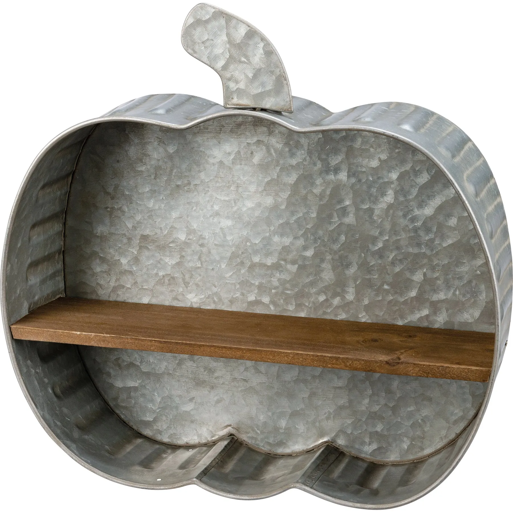 Galvanized Metal Pumpkin Shelf