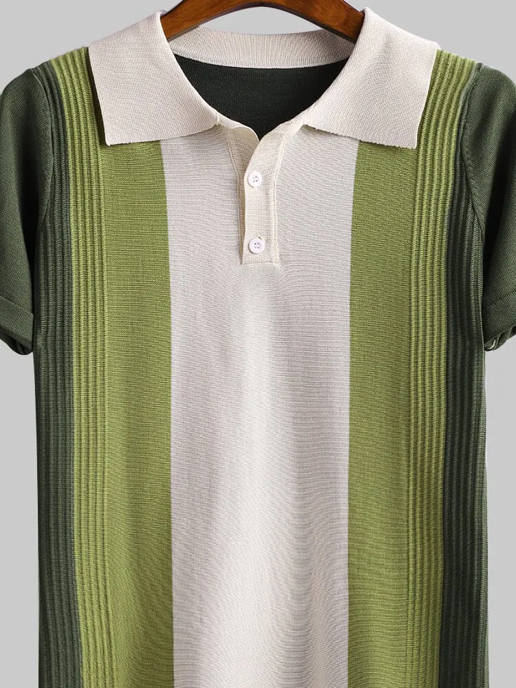 Green Stripe Polo Shirt