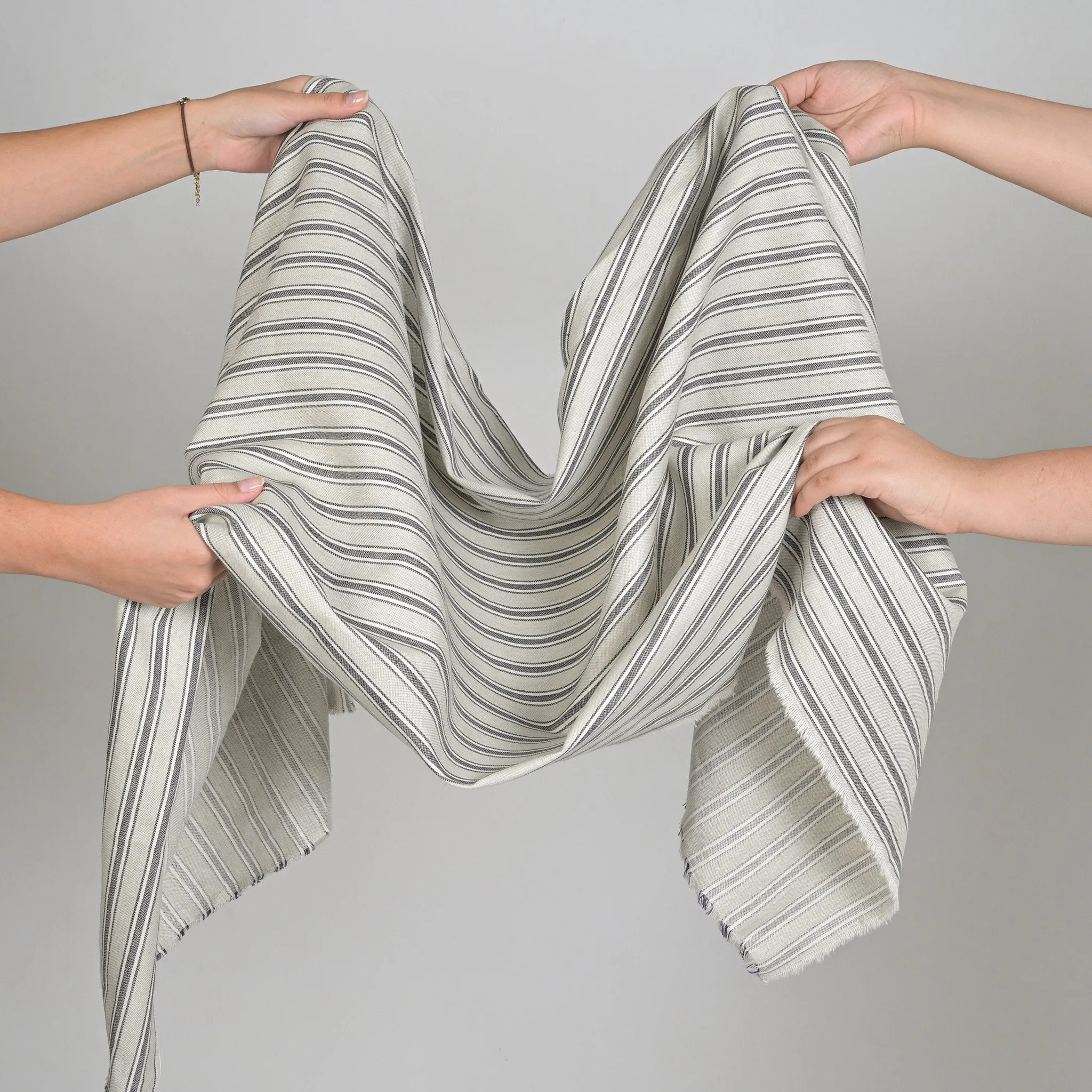 Grey Striped Cotton 98834