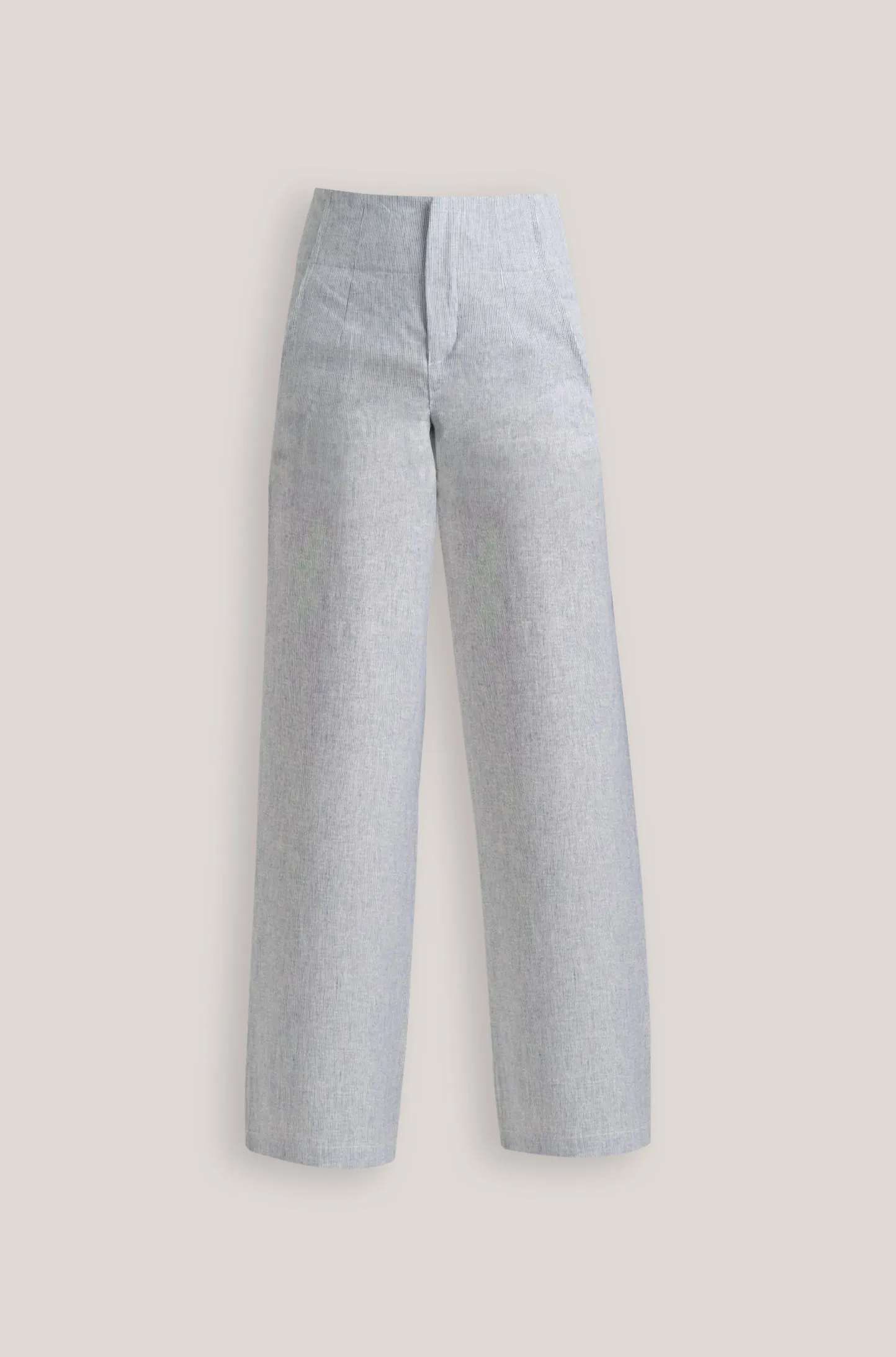 Hanne Linen Trouser French Blue Stripe