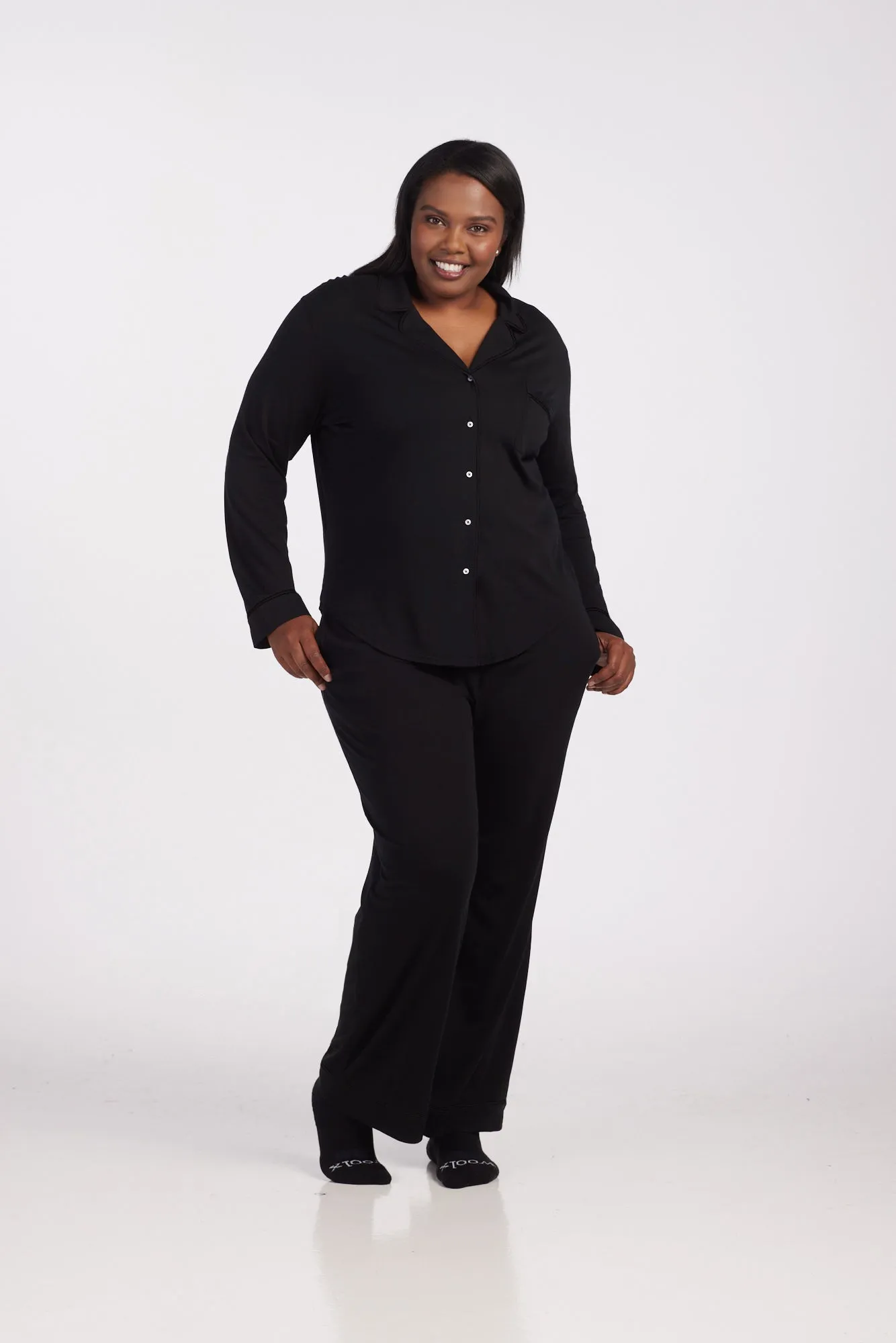 Harper FeatherTouch® Pajama Set - Black