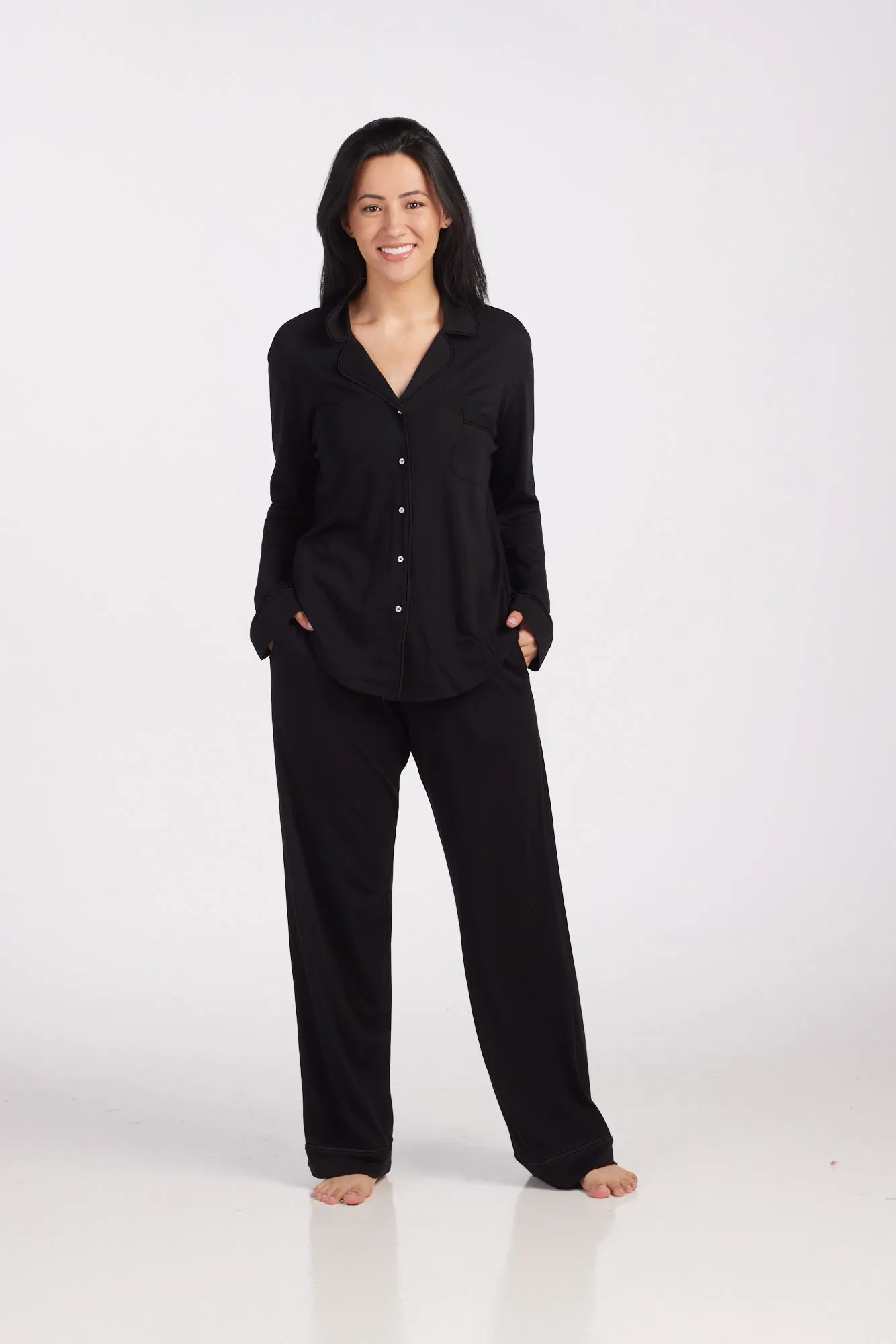 Harper FeatherTouch® Pajama Set - Black