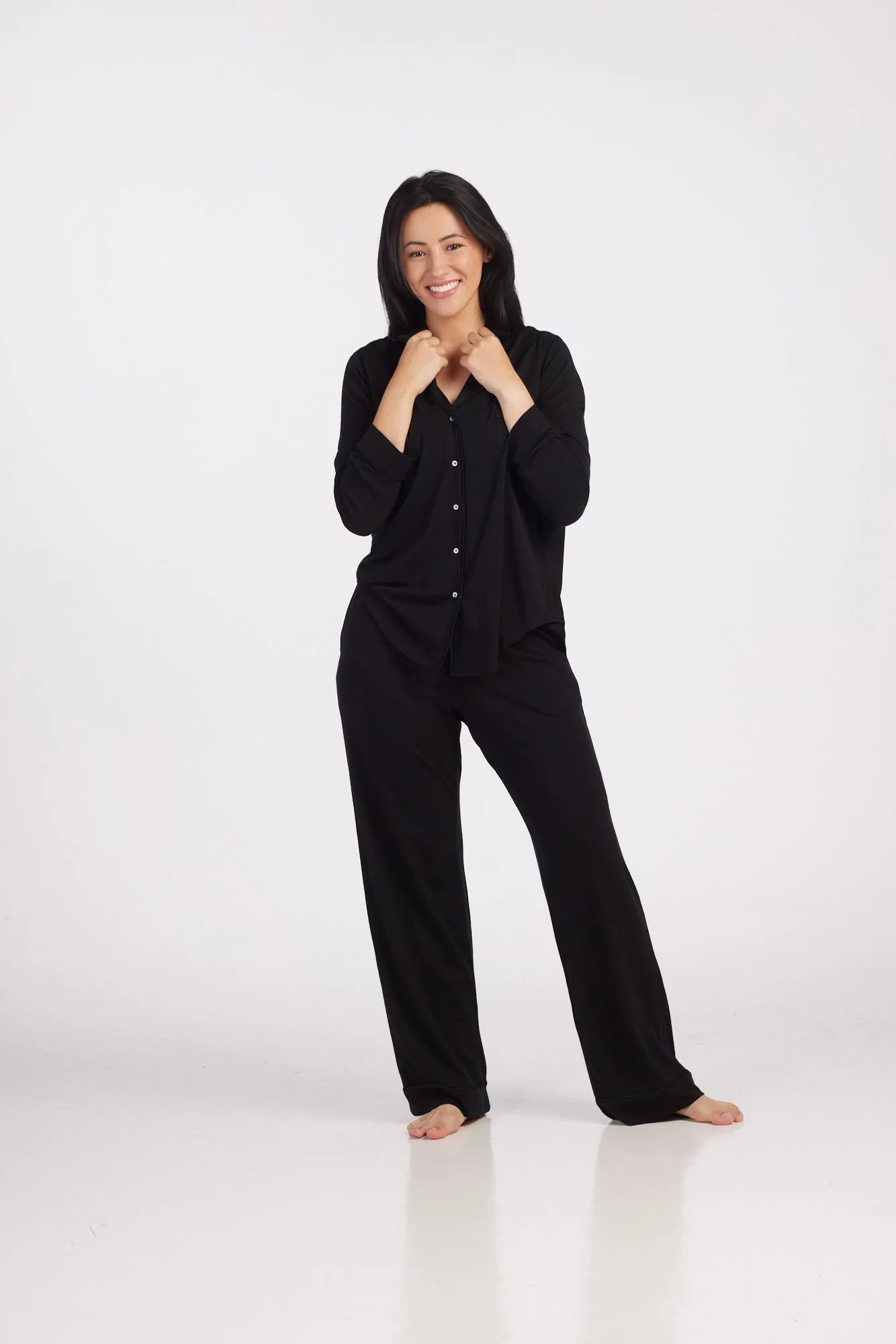 Harper FeatherTouch® Pajama Set - Black