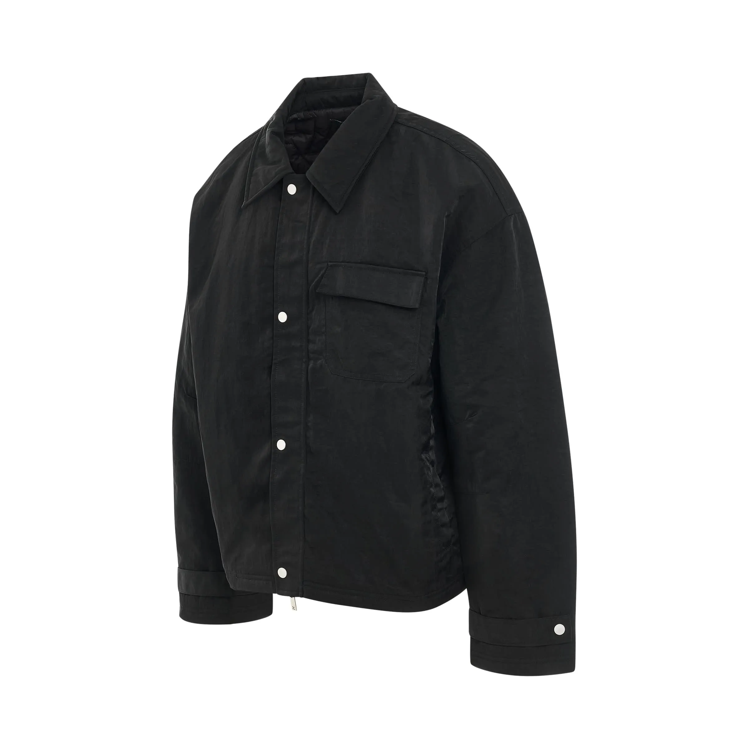 Heavy Nylon Smart Jacket in Black