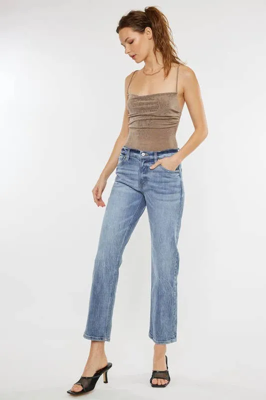 High Rise Slim Straight Jeans (KanCan)