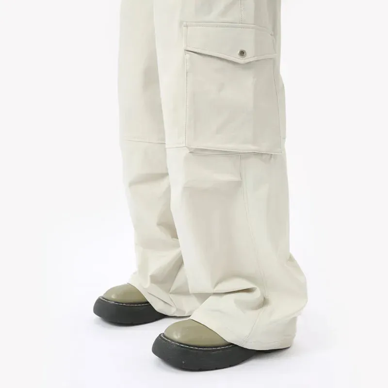 High Street Men's Cargo Pants Summer Loose Big Peckers Straight Trousers Wide Leg Male Casual Overalls 9C6311