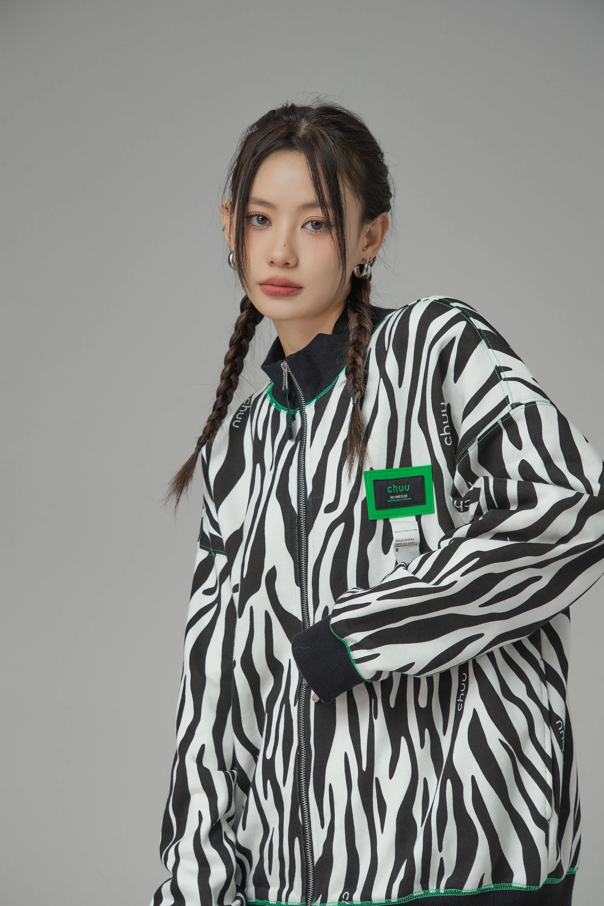 I Know Who I Am Zebra Bomber Jacket