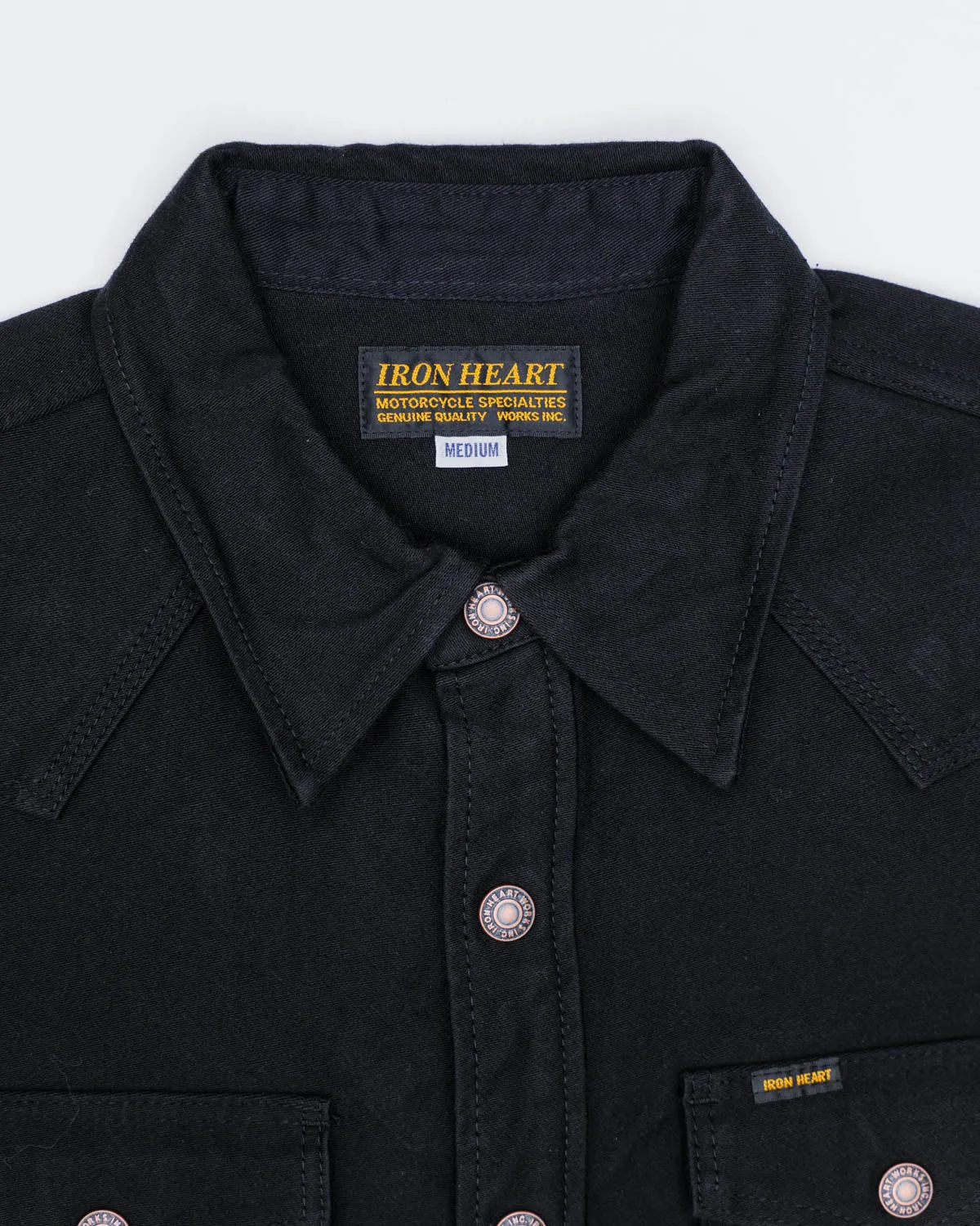 IHSH-331-BLK - 12oz Moleskin CPO Shirt  - Black