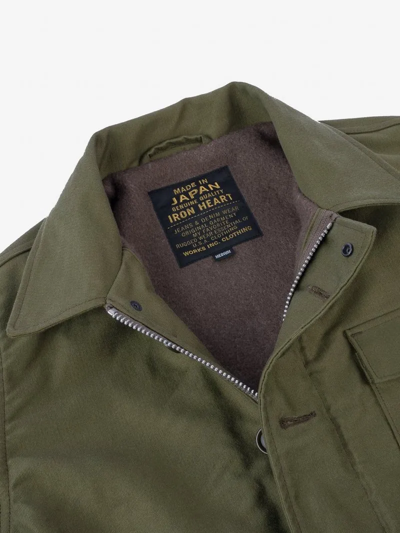 Iron Heart Denim IHM-40 Whipcord A2 Deck Jacket Olive Drab