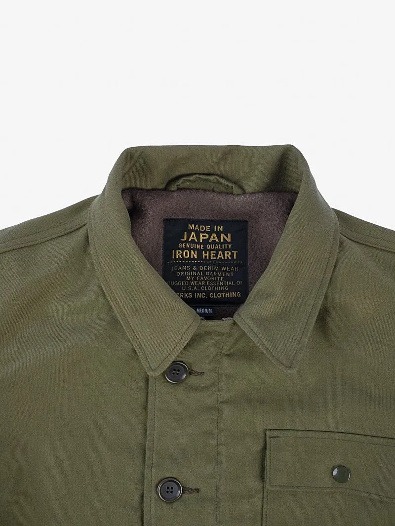 Iron Heart Denim IHM-40 Whipcord A2 Deck Jacket Olive Drab