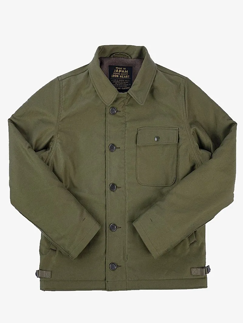 Iron Heart Denim IHM-40 Whipcord A2 Deck Jacket Olive Drab