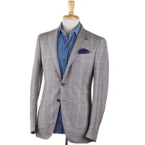 Isaia Slim-Fit Glen Plaid Wool Sport Coat