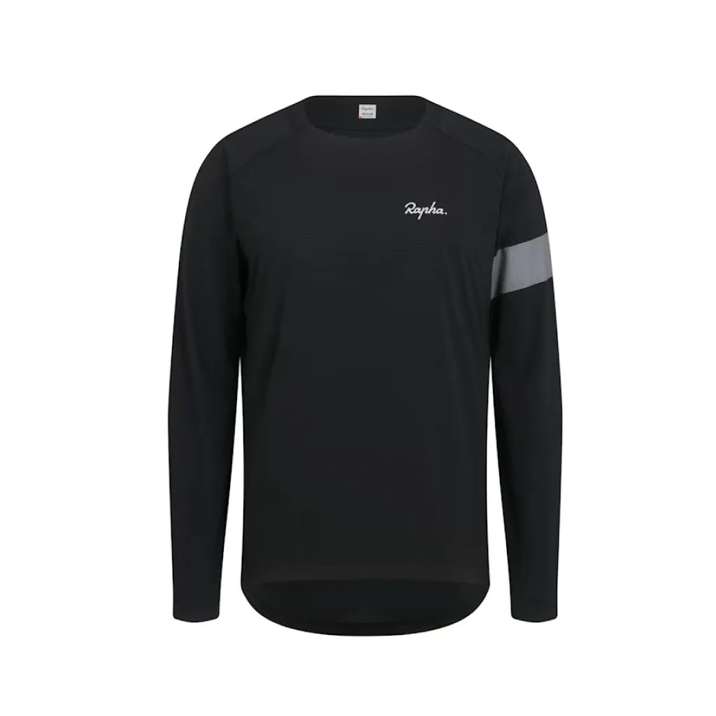 Jersey Rapha Trail  Windblock LS - Black/Light Grey